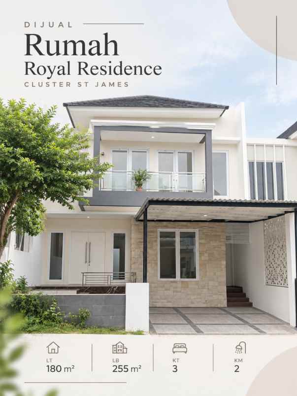 dijual rumah royal residence cluser st james