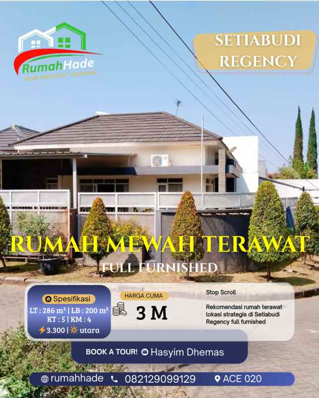dijual rumah setiabudi regency