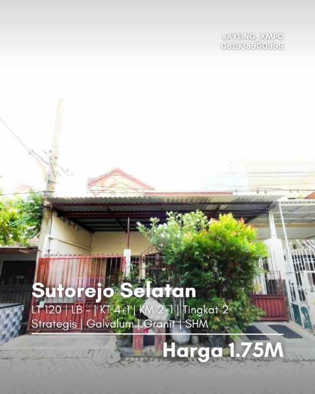 dijual rumah sutorejo selatan