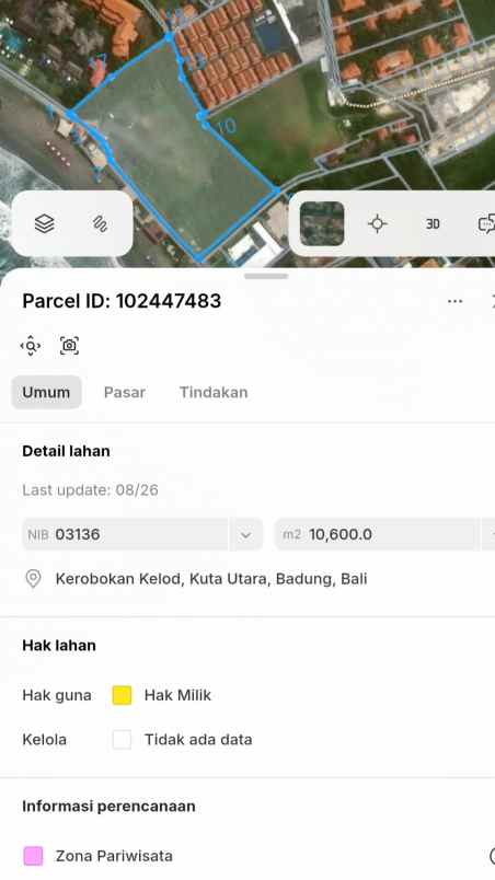 dijual tanah batu beliq