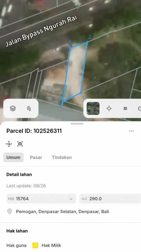 dijual tanah bypass ngurah rai