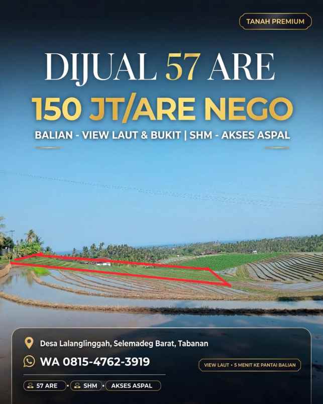 dijual tanah desa lalanglinggah