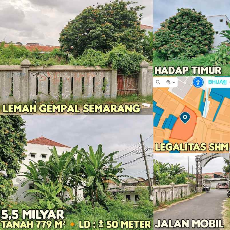 dijual tanah di lemah gempal barusari semarang