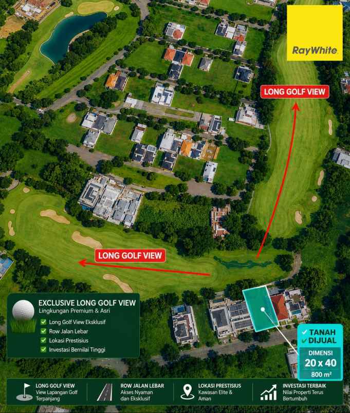dijual tanah jalan bukit golf
