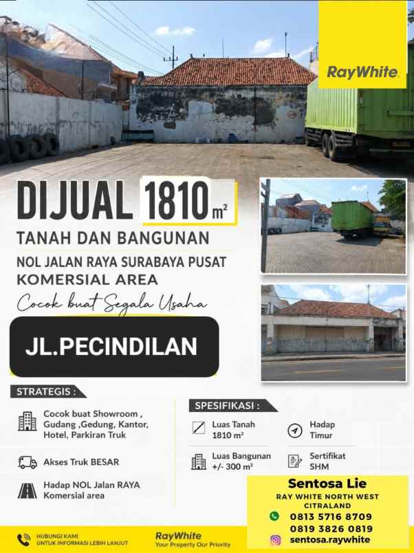 dijual tanah jalan pecindilan