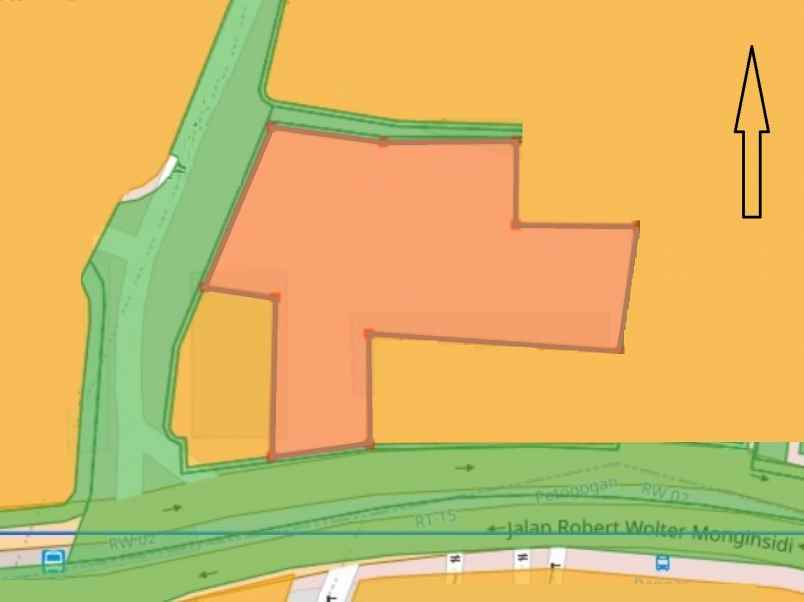 dijual tanah jalan walter mongonsidi