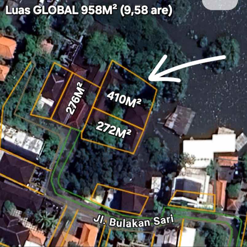 dijual tanah jl bulakan sari