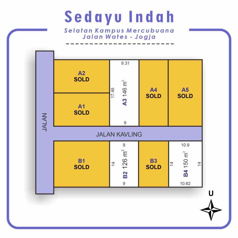 dijual tanah jl jogja wates km 10