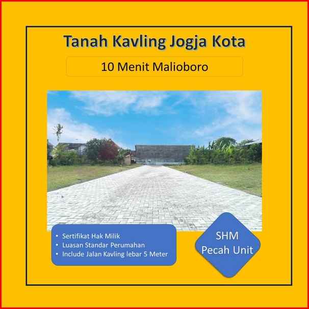 dijual tanah jl jogokaryan mantrijeron