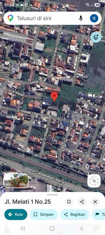 dijual tanah jl melati panyileukan