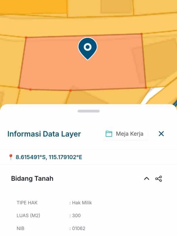 dijual tanah jl panji tibung sari