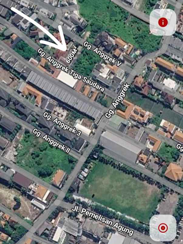 dijual tanah jl pemelisan agung