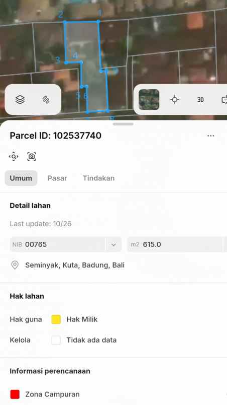 dijual tanah jl raya basangkasa