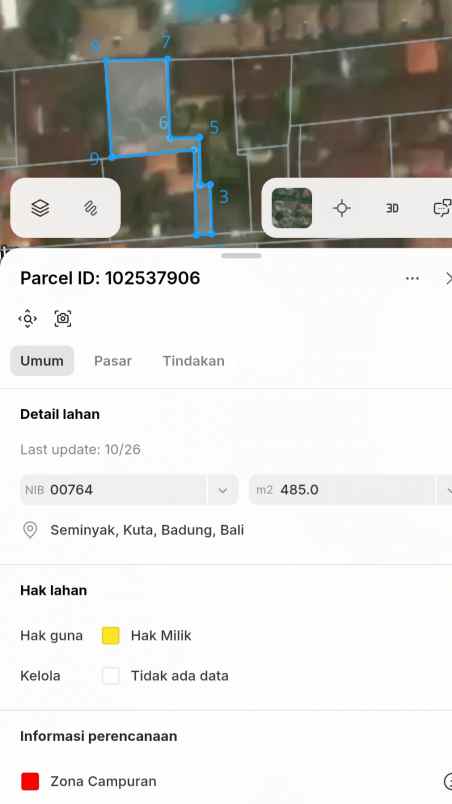 dijual tanah jl raya basangkasa