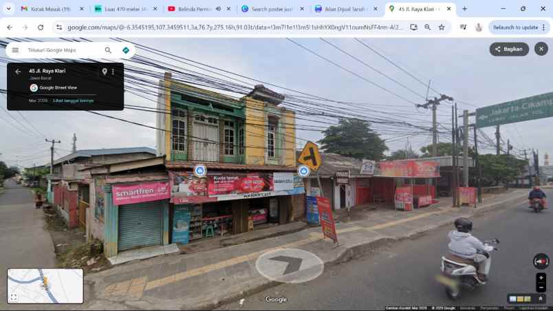 dijual tanah jl raya klari pantura