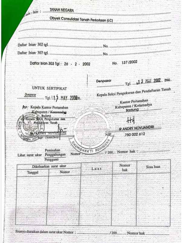 dijual tanah muding