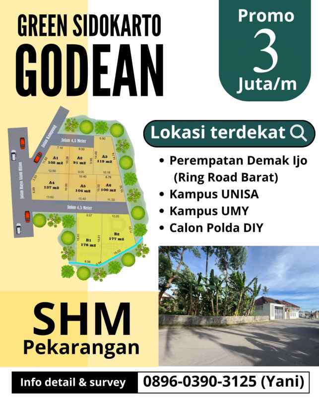 dijual tanah ngawen sidokarto godean sleman