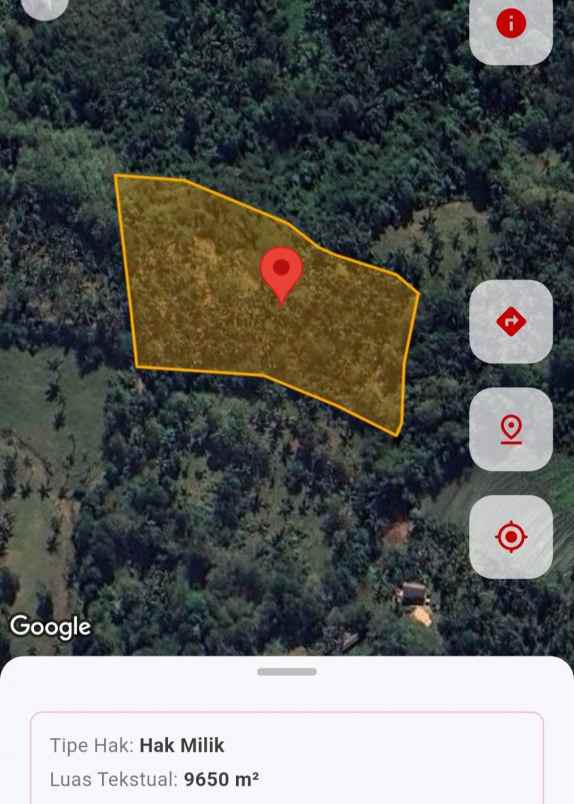 dijual tanah perkebunan view perbukitan di antosari