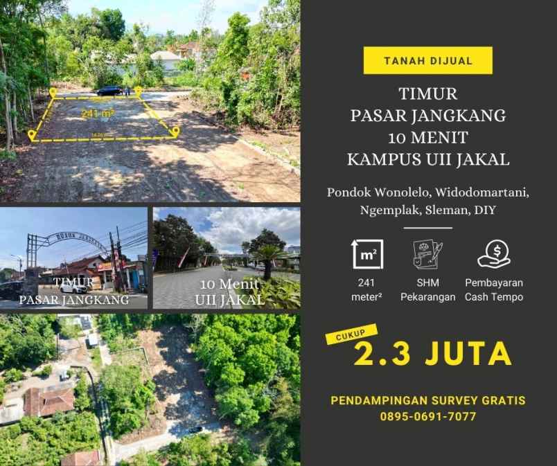 dijual tanah pondok wonolelo timur