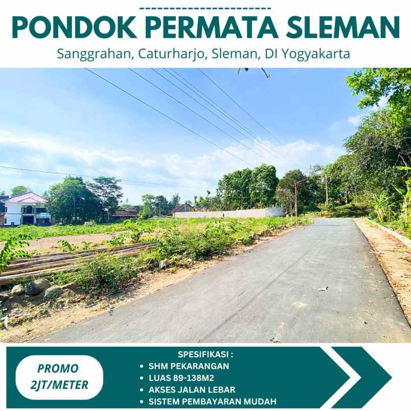 dijual tanah sanggrahan caturharjo