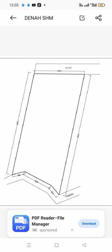 dijual tanah sawangan benoa nusa dua bali