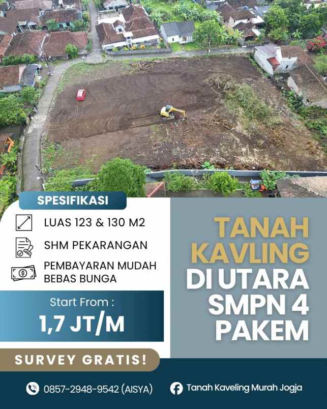 dijual tanah sempu pakembinangun pakem