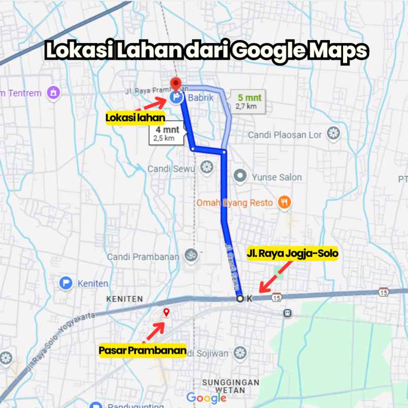 dijual tanah taman pabrik tamanmartani