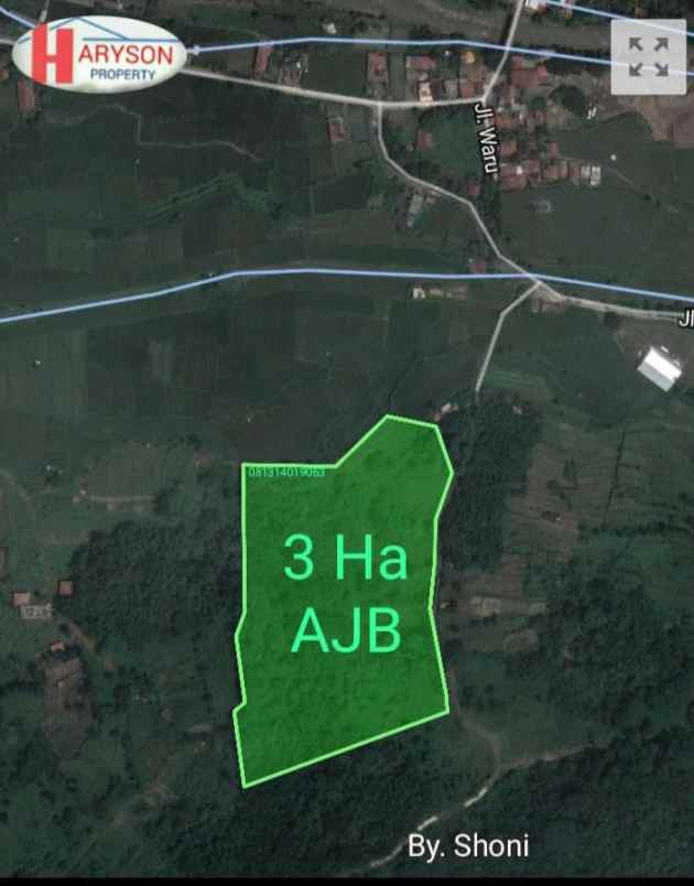 dijual tanaj 3 ha buat kaplingan