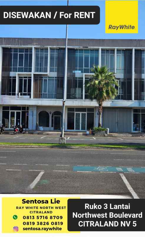 disewakan ruko gudang kantor ruko northwest boulevard nv 5