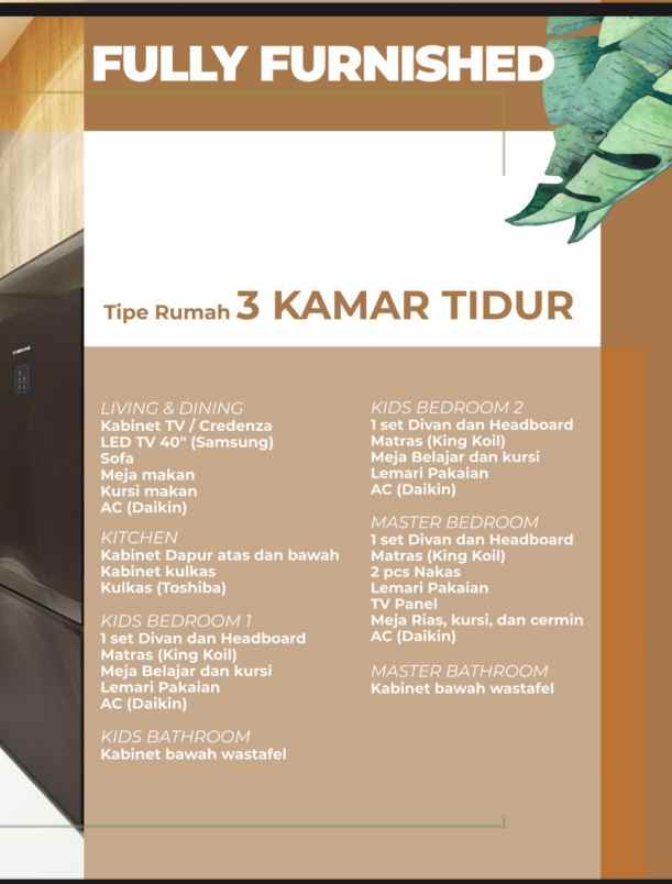 disewakan rumah milenial pik 2 fully furnish