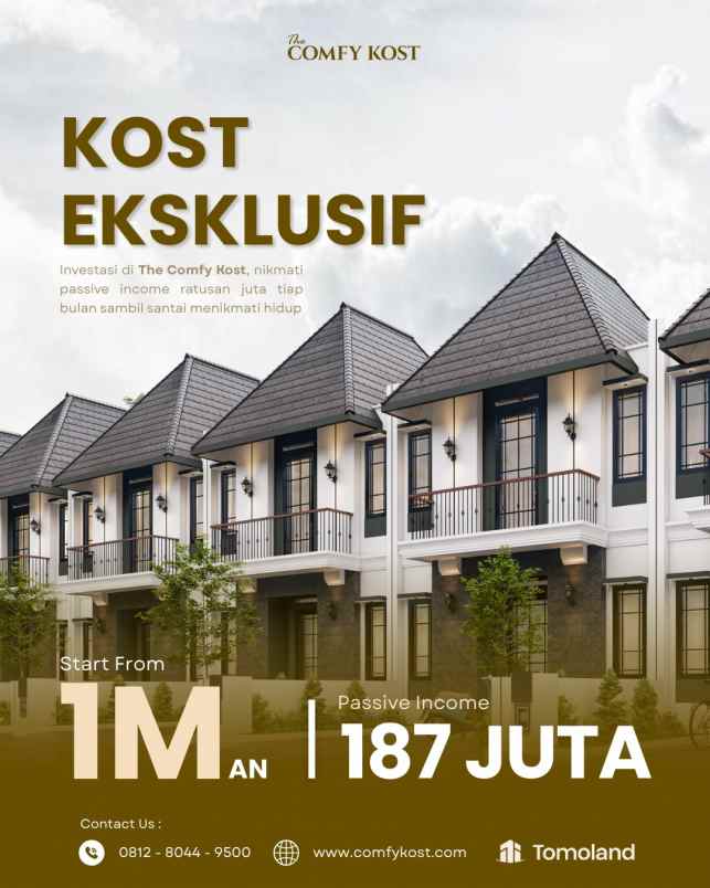 investasi properti aman kost eksklusif 8 kamar malang
