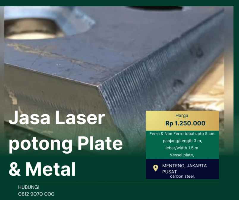 jasa laser potong plate metal