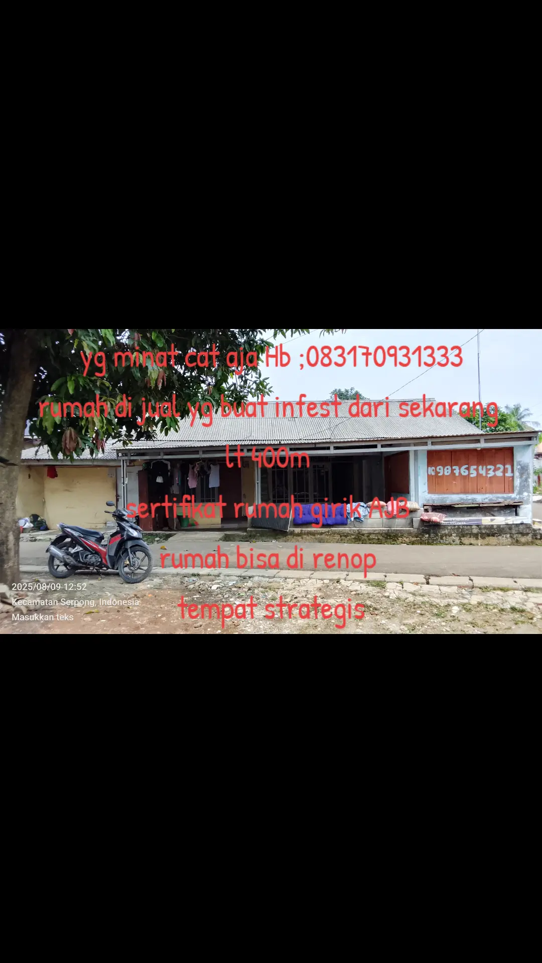 jual rumah dan kontrakan 6 pintu dan warung