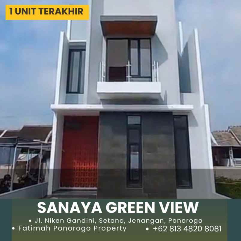 jual rumah syariah 2 lantai di ponorogo kota