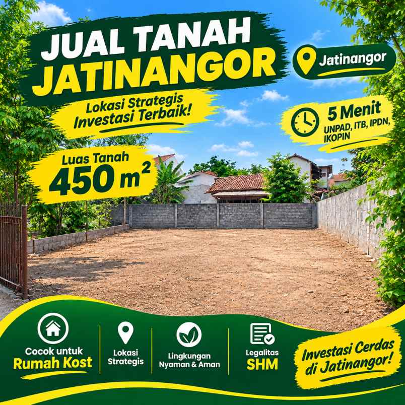 jual tanah 450m jatinangor dekat unpad