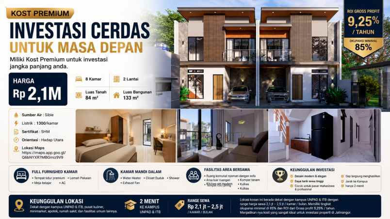 kost premium 8 kamar dekat unpad itb