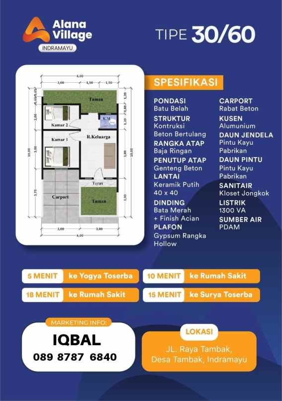 perumahan alana village kota indramayu