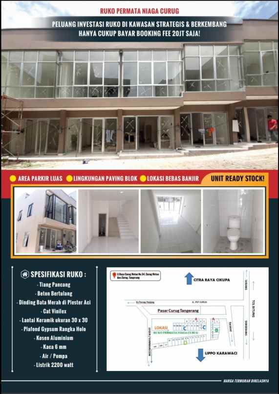 ruko gudang kantor curug wetan