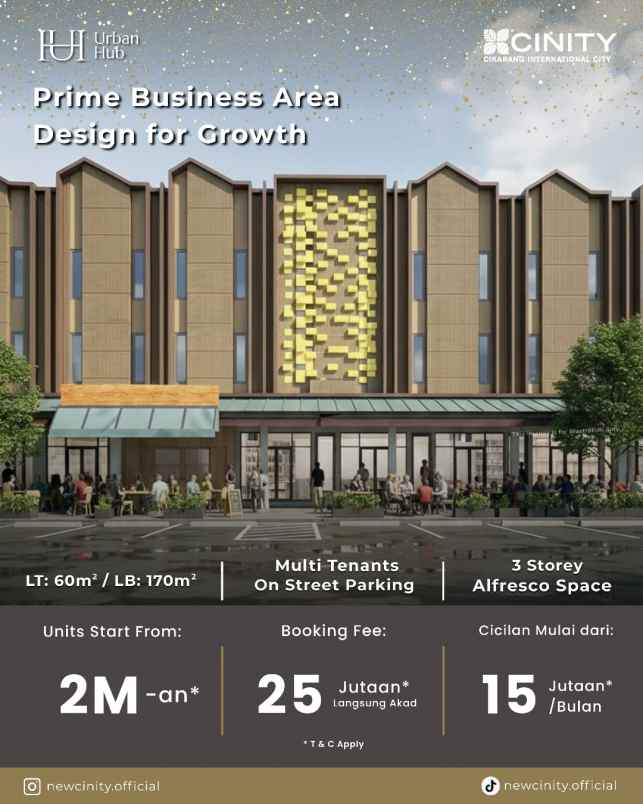 rukonpremium 3 lantai di kawasan kota mandiri cinity