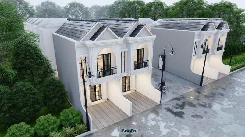 rumah 2 lantai american style harga terjangkau