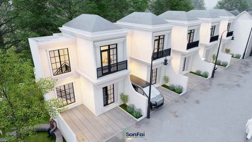 rumah 2 lantai american style harga terjangkau