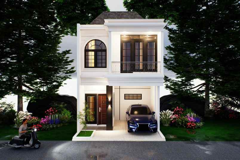 rumah mewah klasik 2 lantai di kelapa dua depok