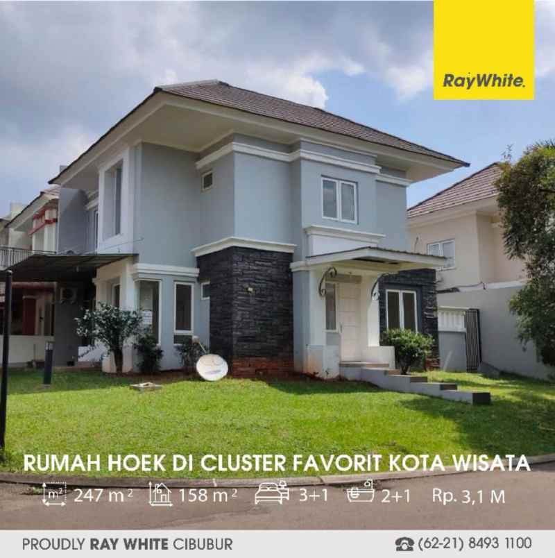 rumah minimalis posisi hook kota wisata cibubur