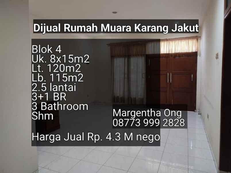 rumah muara karang jakut 2 5 lantai