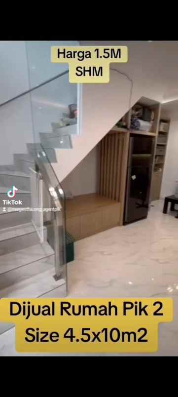 rumah pik2 shm furnished nempel