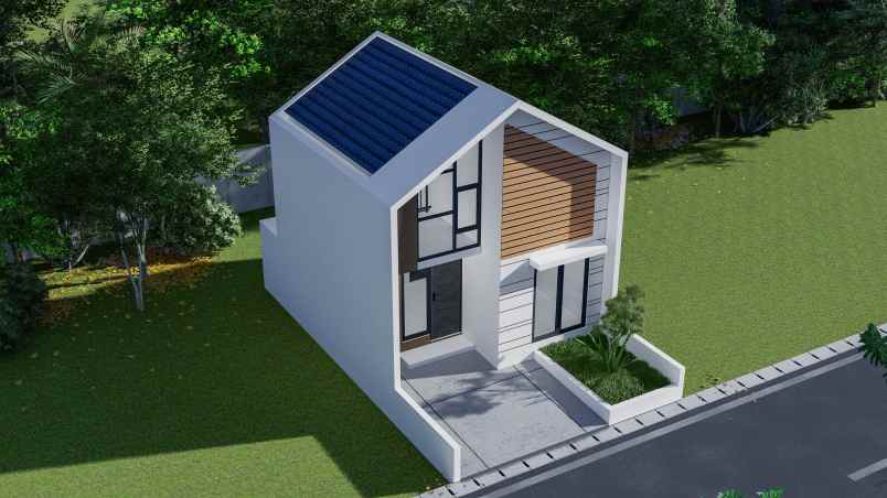 rumah scandinavian bonus mezanine di depok