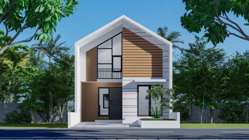 rumah scandinavian bonus mezanine di depok