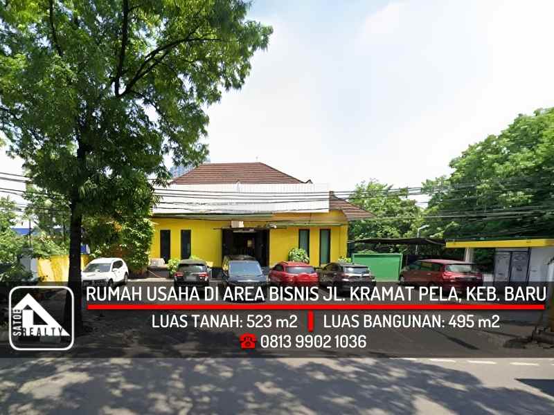 rumah untuk usaha di area kramat pela kebayoran baru