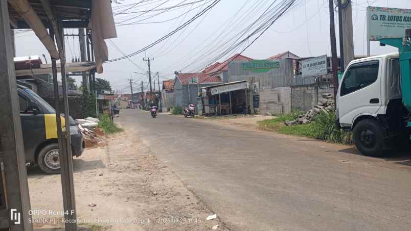 tanah 400 m2 sewa cocok untuk usaha di kalimulya depok