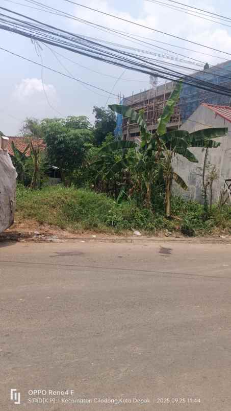 tanah 400 m2 sewa cocok untuk usaha di kalimulya depok